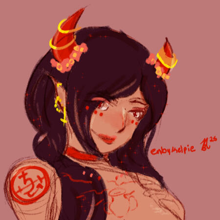 Sketch, rough color, half-body ($28)